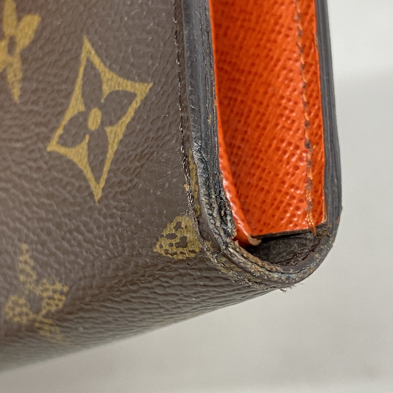 【6ic3171】ルイヴィトン 三つ折り長財布 モノグラム ポルトフォイユマリールーロン M60499 ピモン【中古】レディース