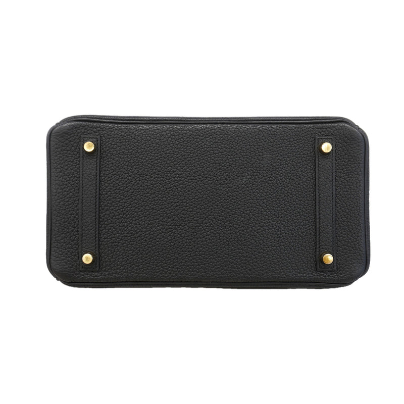 【6ic3183-g】エルメス ハンドバッグ バーキン30 トゴ ブラック ゴールド金具 C刻印【中古】レディース