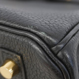 【6ic3183-g】エルメス ハンドバッグ バーキン30 トゴ ブラック ゴールド金具 C刻印【中古】レディース
