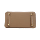 ★SALE【6ic3186-g】エルメス ハンドバッグ バーキン25 トゴ エトゥープ ゴールド金具 K刻印【中古】レディース