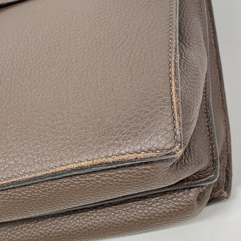【6ic3194】エルメス ブリーフケース サックアデペッシュ41 トゴ ハバナ シルバー金具 □R刻印【中古】メンズ