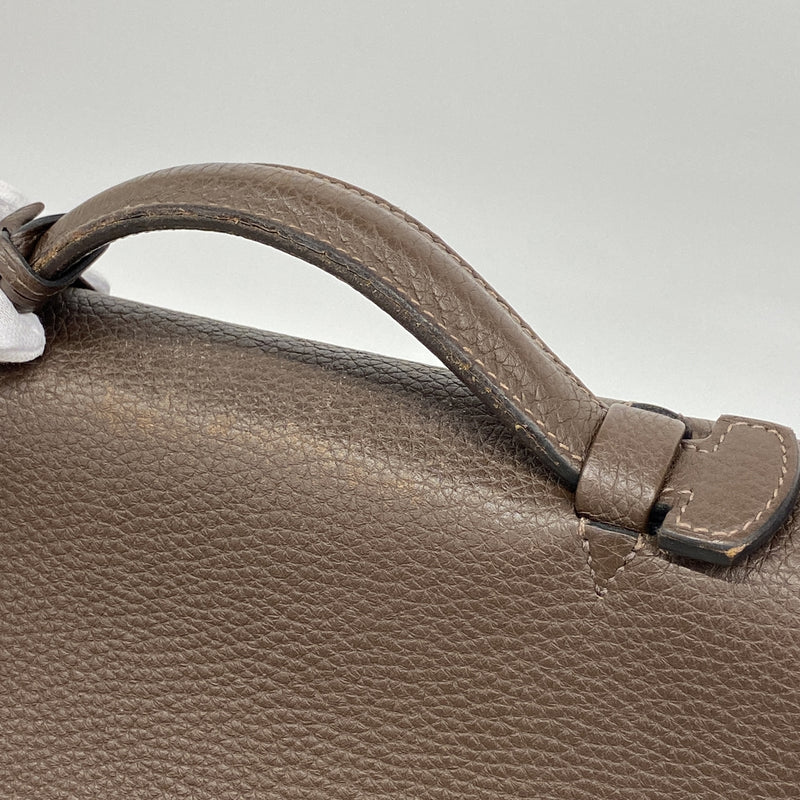 【6ic3194】エルメス ブリーフケース サックアデペッシュ41 トゴ ハバナ シルバー金具 □R刻印【中古】メンズ