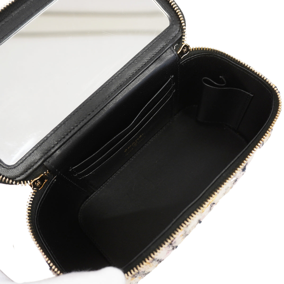【6ic3199】シャネル ショルダーバッグ チェーンショルダー ツイード マルチカラー ゴールド金具【中古】レディース