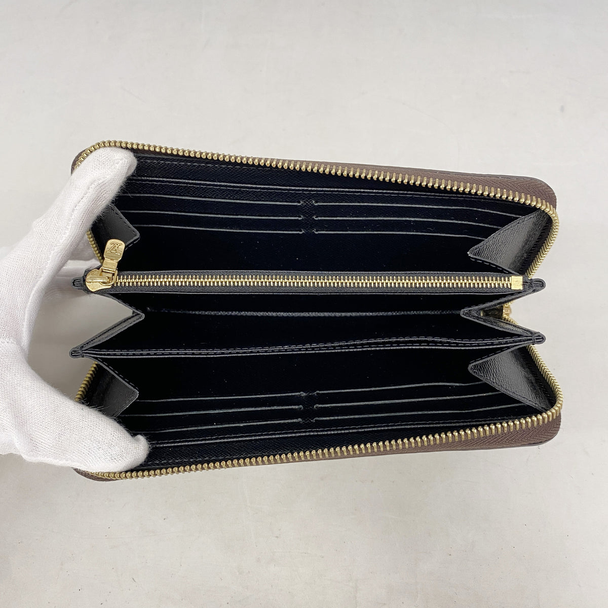 【6ic3206】ルイヴィトン 長財布 モノグラム・リバース ジッピー ウォレット M82444 ライトブラウン【中古】レディース