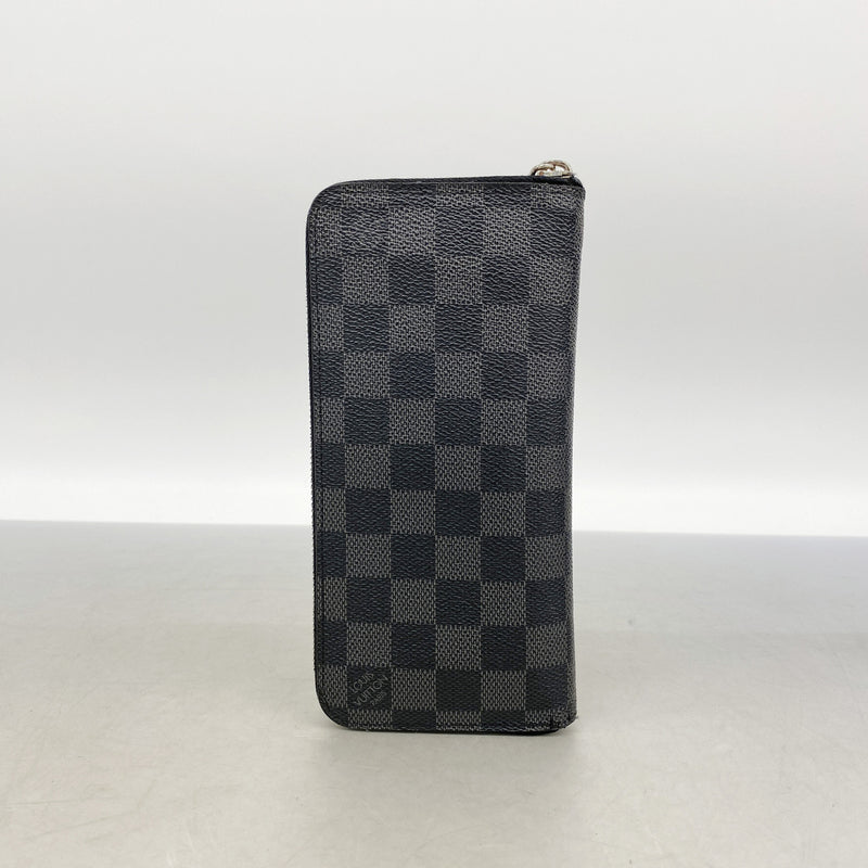 【6ic3223】ルイヴィトン 長財布 ダミエ・グラフィット ジッピーウォレットヴェルティカル N63095 ブラック グレー【中古】メンズ