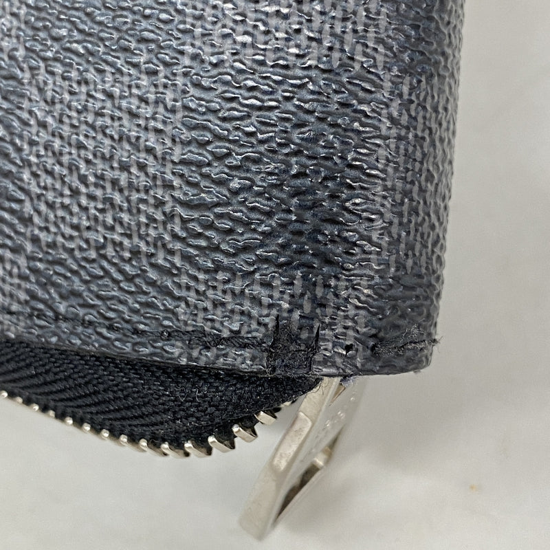 【6ic3223】ルイヴィトン 長財布 ダミエ・グラフィット ジッピーウォレットヴェルティカル N63095 ブラック グレー【中古】メンズ