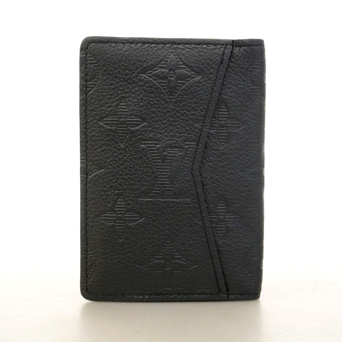【6ic3235】ルイヴィトン カードケース モノグラム・シャドウ オーガナイザードゥポッシュ M62899 ブラック【中古】メンズ レディース ユニセックス
