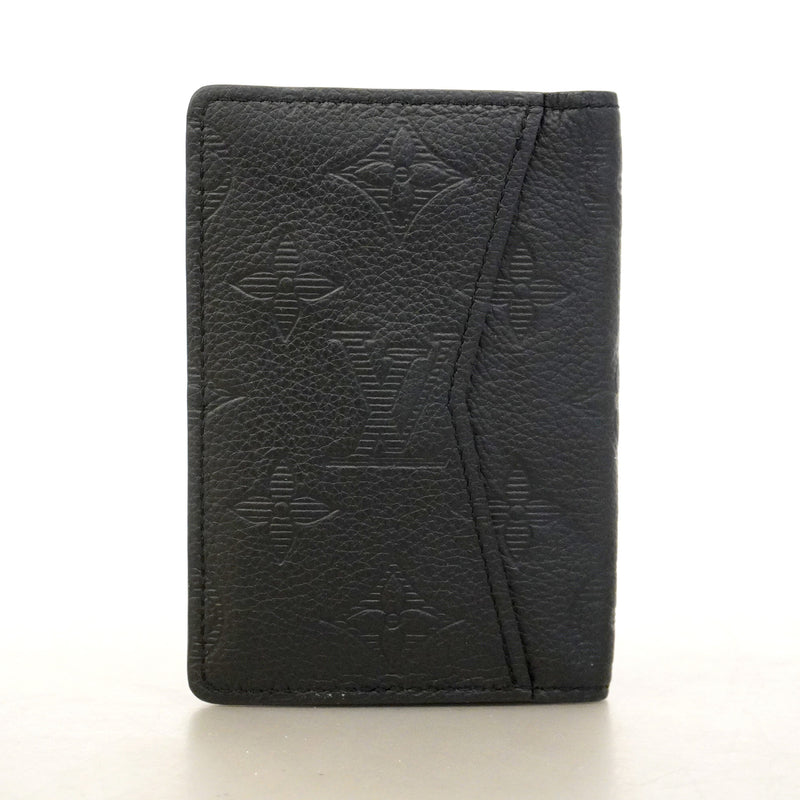 【6ic3235】ルイヴィトン カードケース モノグラム・シャドウ オーガナイザードゥポッシュ M62899 ブラック【中古】メンズ レディース ユニセックス