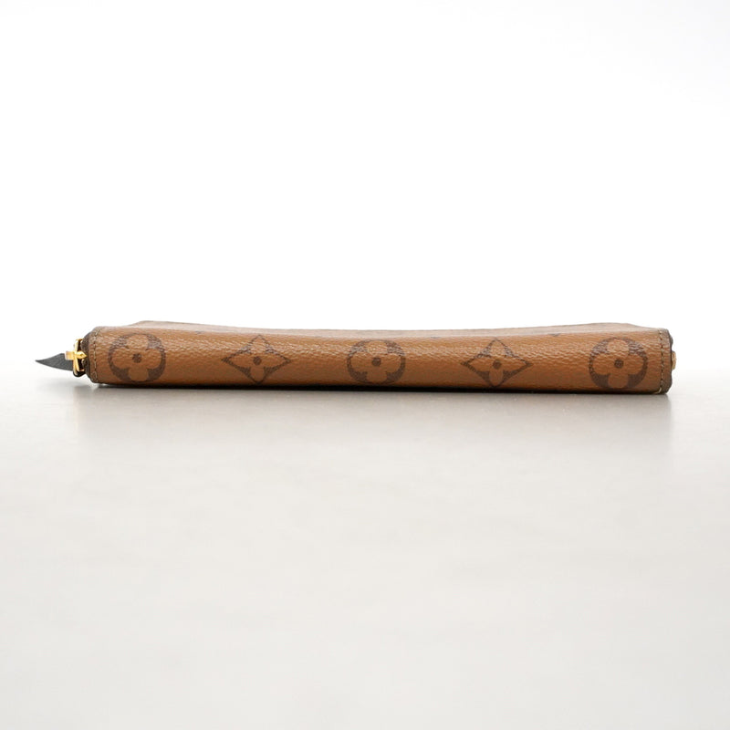 【6ic3262】ルイヴィトン 長財布 モノグラム・リバース ポルトフォイユクレマンス M82336 ブラウン【中古】レディース
