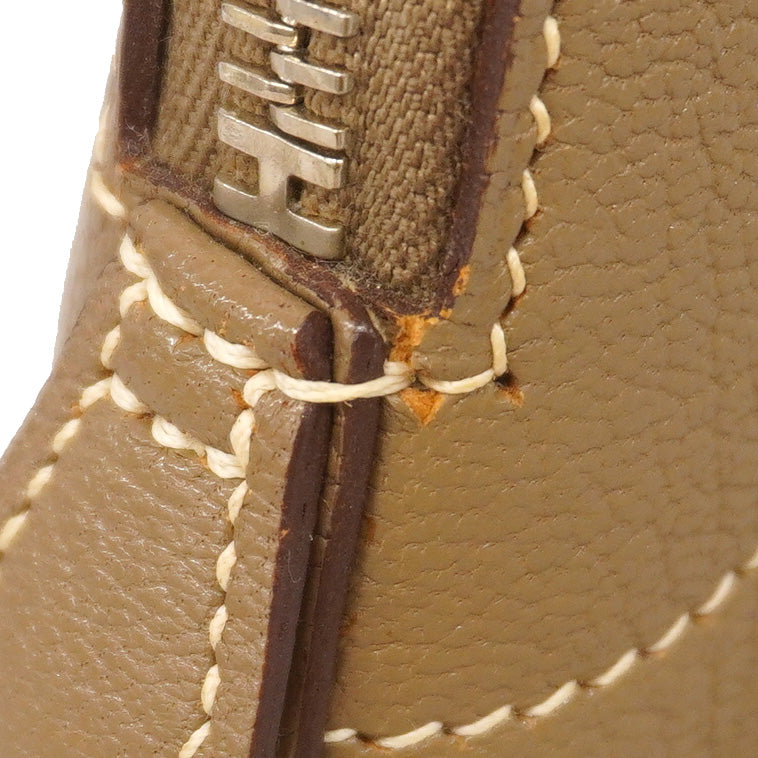 【6ic3274】エルメス ハンドバッグ ボリード27 シェーブル エトゥープ シルバー金具 □K刻印 2wayバッグ【中古】レディース