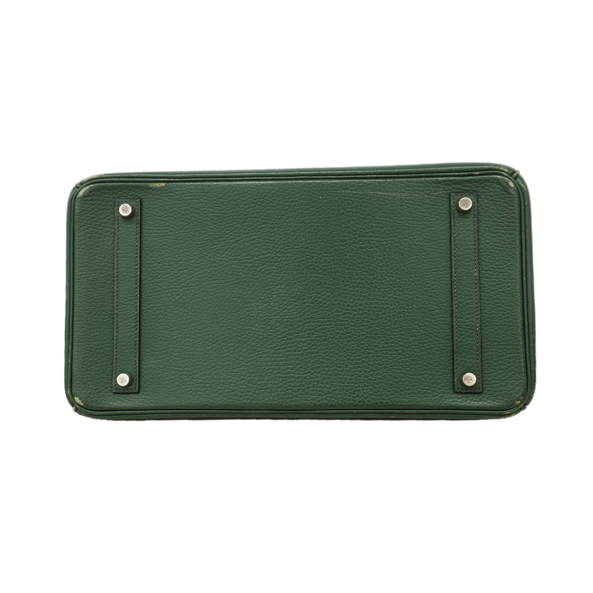 【6ic3275】エルメス ハンドバッグ バーキン35 アルデンヌ グリーン シルバー金具 □I刻印【中古】レディース