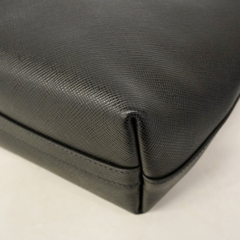 【6ic3277】プラダ トートバッグ サフィアーノ レザー ブラック シルバー金具【中古】レディース
