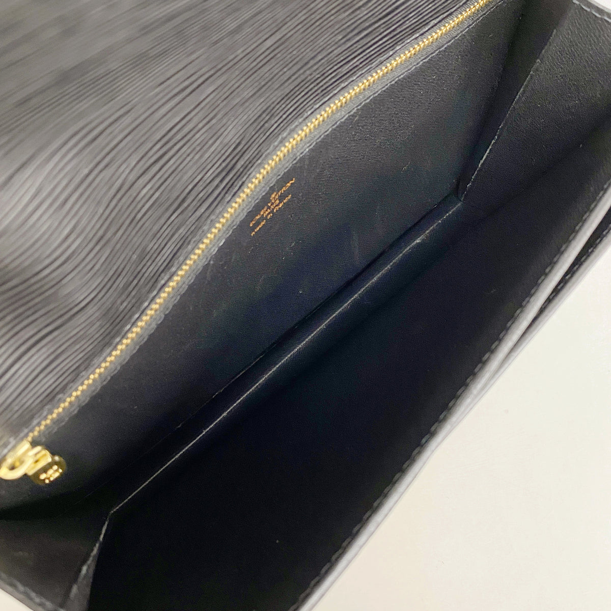 【6ic3297】ルイヴィトン クラッチバッグ エピ ポシェットセリエドラゴンヌ M52612 ノワール【中古】メンズ