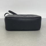 【6ic3300】グッチ ショルダーバッグ ソーホー 308364 レザー ブラック シャンパンゴールド金具【中古】レディース