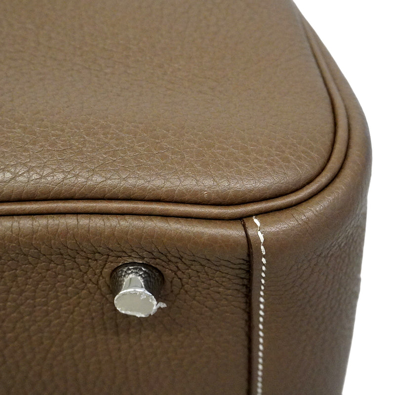 【6ic3310】エルメス ハンドバッグ リンディ30 トリヨンクレマンス エトゥープ シルバー金具 Y刻印 2wayバッグ【中古】レディース