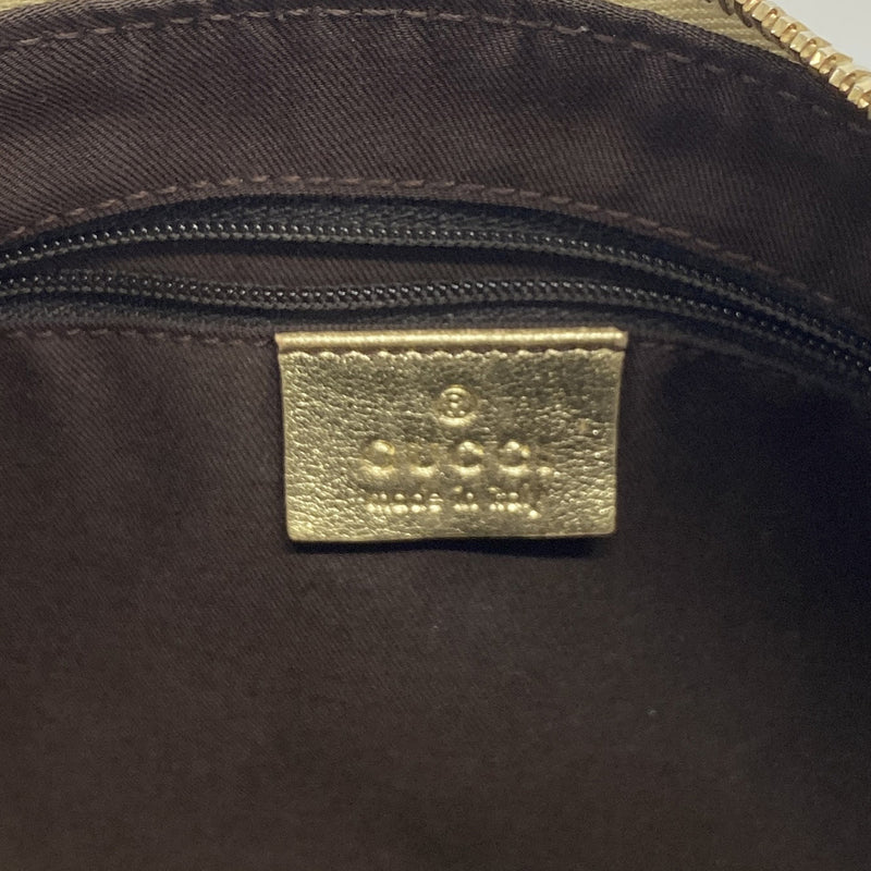 【6ic3328】グッチ ハンドバッグ GGキャンバス 190525 キャンバス ゴールド ベージュ シャンパンゴールド金具【中古】レディース