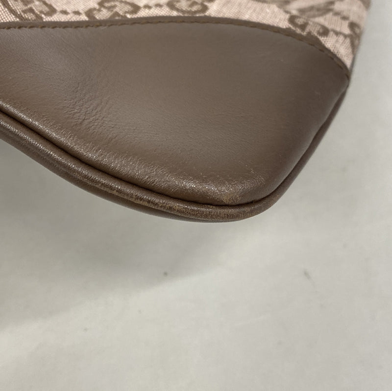 【6ic3330】グッチ ショルダーバッグ GGキャンバス 001 4057 キャンバス ピンク ブラウン シルバー金具【中古】レディース