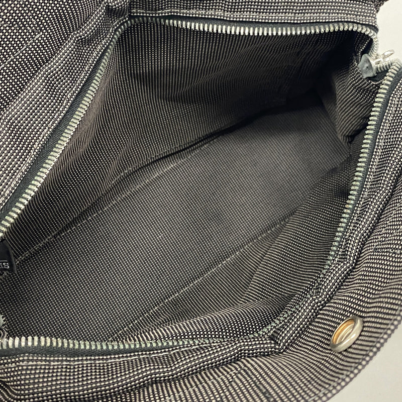 【6ic3332】エルメス トートバッグ エールラインPM ナイロン グレー シルバー金具【中古】レディース