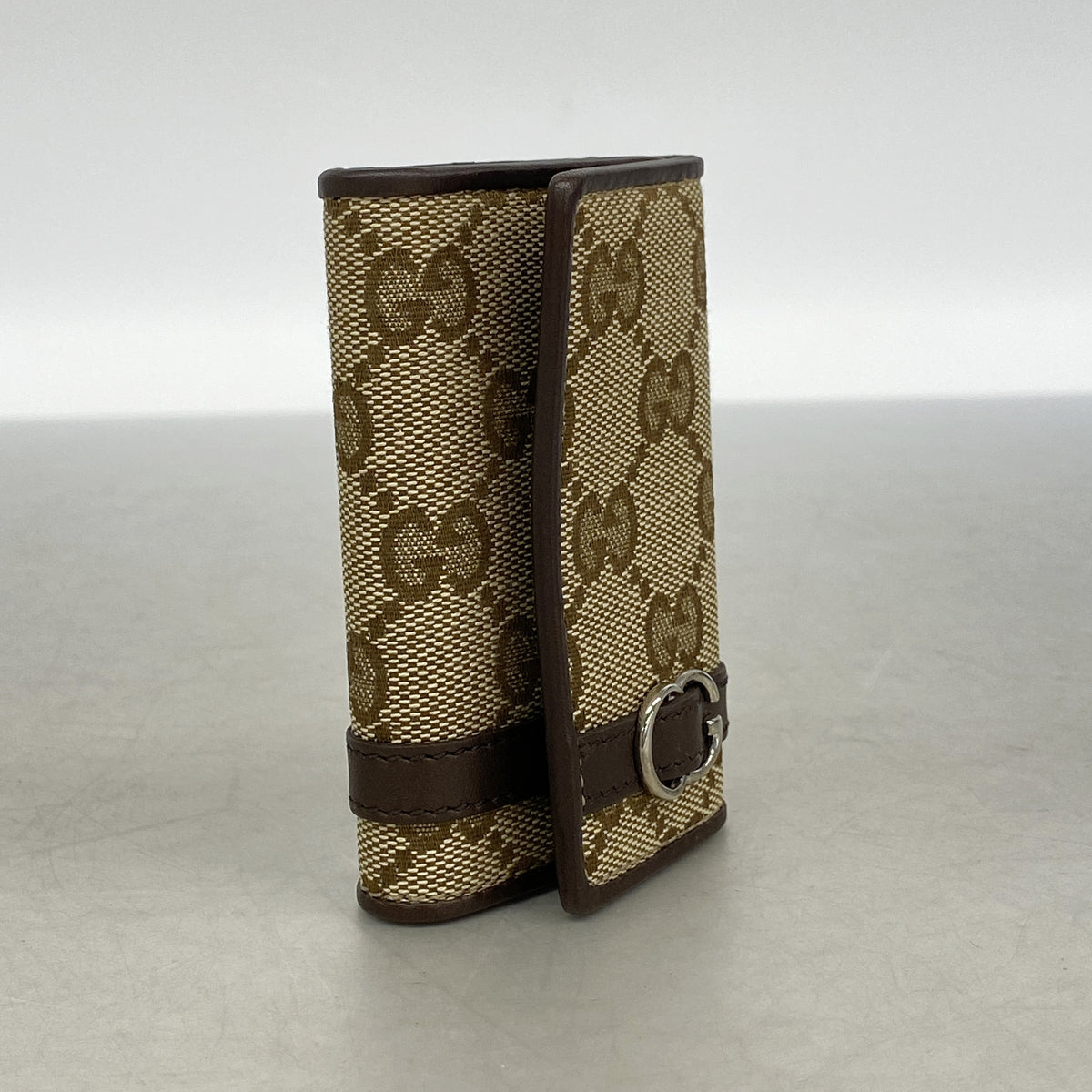 【6ic3338】グッチ キーケース GGキャンバス 268504 キャンバス ブラウン シルバー金具【中古】メンズ レディース ユニセックス