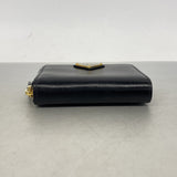 【6ic3344】プラダ コインケース レザー ブラック ゴールド金具【中古】メンズ レディース ユニセックス