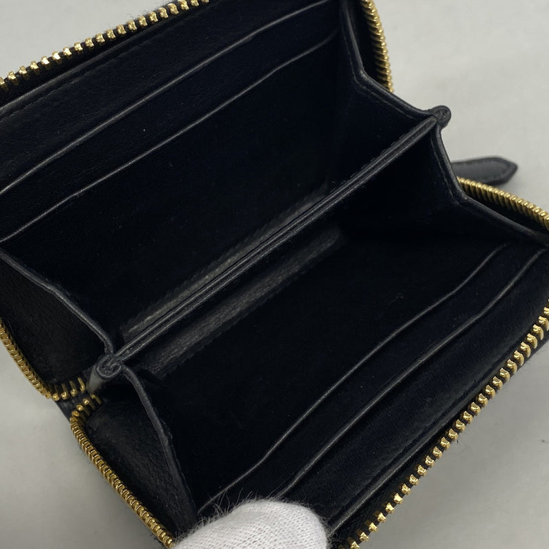 【6ic3344】プラダ コインケース レザー ブラック ゴールド金具【中古】メンズ レディース ユニセックス