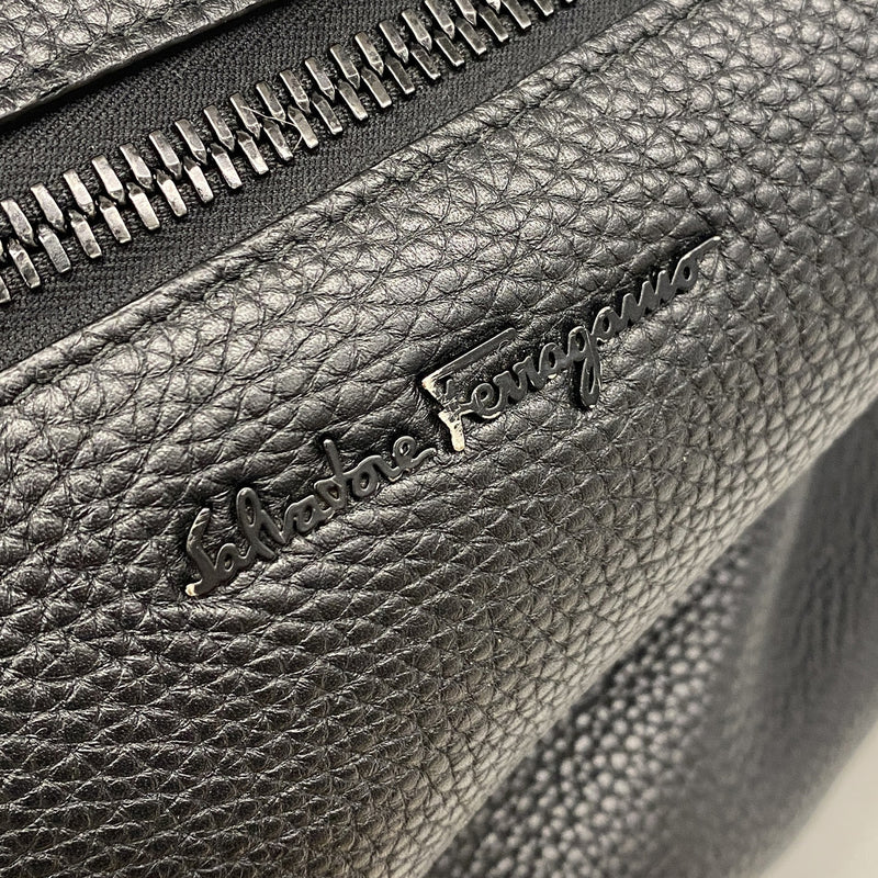 【6ic3345】サルヴァトーレフェラガモ リュック・デイパック レザー ブラック シルバー金具【中古】メンズ レディース ユニセックス