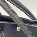 【6ic3346】エルメス トートバッグ ガーデンパーティPM トワルオフィシエ ネイビー シルバー金具 □I刻印【中古】レディース