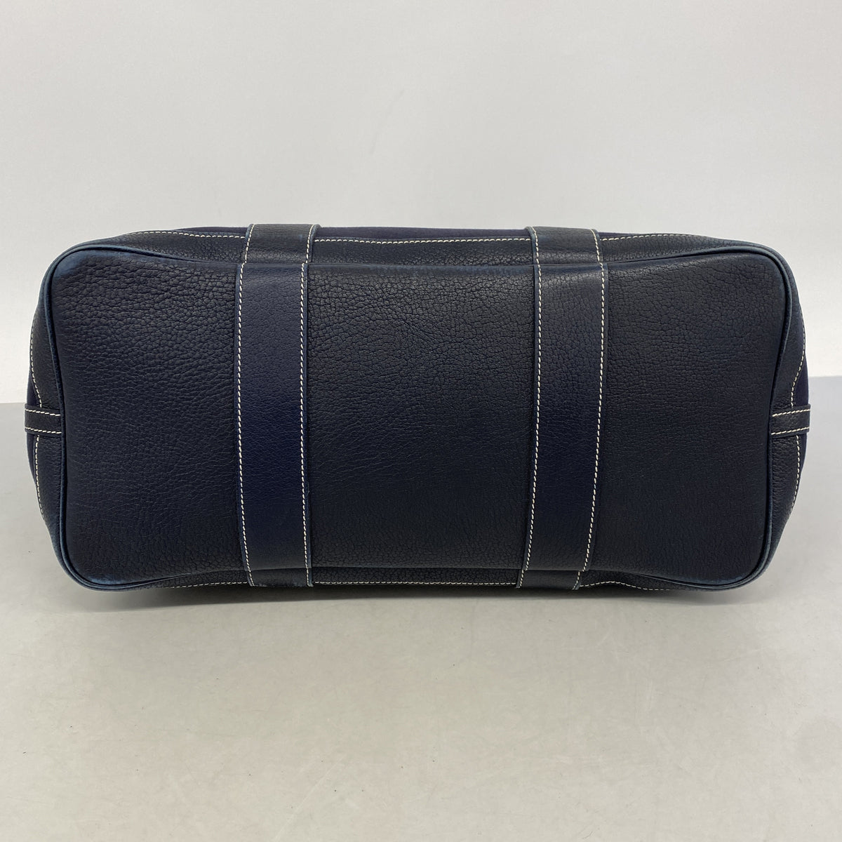 【6ic3346】エルメス トートバッグ ガーデンパーティPM トワルオフィシエ ネイビー シルバー金具 □I刻印【中古】レディース