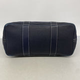【6ic3346】エルメス トートバッグ ガーデンパーティPM トワルオフィシエ ネイビー シルバー金具 □I刻印【中古】レディース