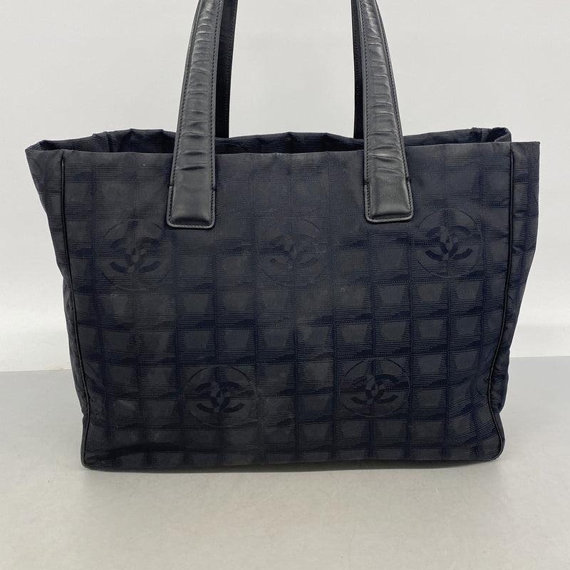 【6ic3348】シャネル トートバッグ ニュートラベル ナイロン ブラック ゴールド金具【中古】レディース