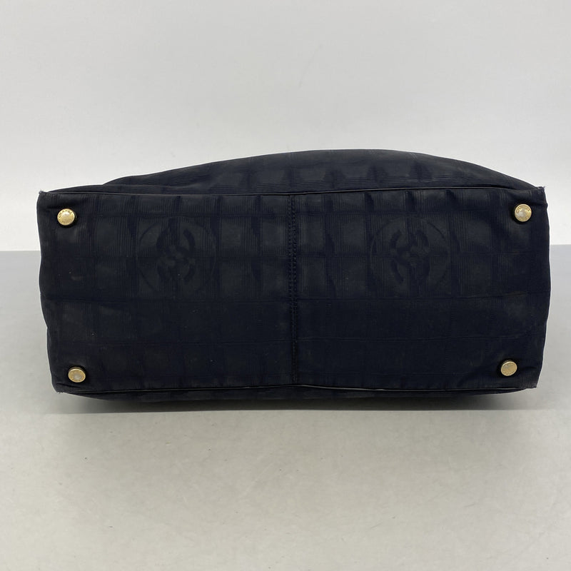 【6ic3348】シャネル トートバッグ ニュートラベル ナイロン ブラック ゴールド金具【中古】レディース