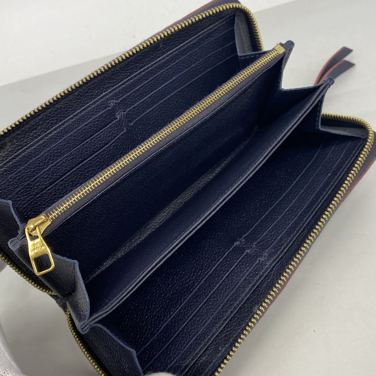 【6ic3353】ルイヴィトン 長財布 モノグラム・アンプラント ジッピーウォレット M62121 マリーヌルージュ【中古】レディース