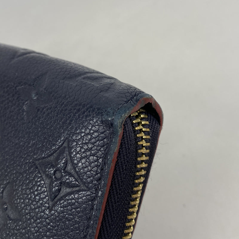 【6ic3353】ルイヴィトン 長財布 モノグラム・アンプラント ジッピーウォレット M62121 マリーヌルージュ【中古】レディース