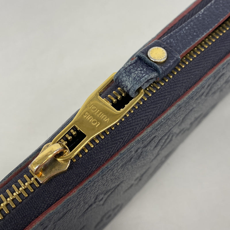 【6ic3353】ルイヴィトン 長財布 モノグラム・アンプラント ジッピーウォレット M62121 マリーヌルージュ【中古】レディース