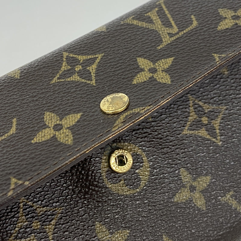 【6ic3360】ルイヴィトン 長財布 モノグラム ポシェットポルトモネクレディ M61726 ブラウン【中古】レディース