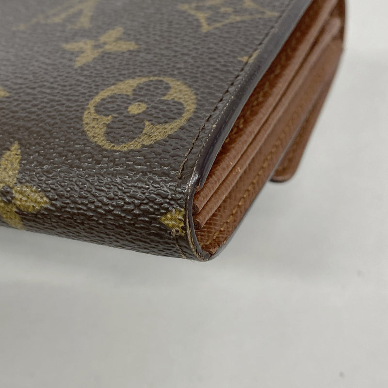 【6ic3360】ルイヴィトン 長財布 モノグラム ポシェットポルトモネクレディ M61726 ブラウン【中古】レディース
