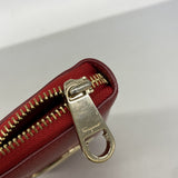 【6ic3364】サルヴァトーレフェラガモ 長財布 ガンチーニ レザー レッド シャンパンゴールド金具【中古】レディース