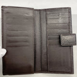 【6ic3365】グッチ 長財布 グッチシマ 1127157 レザー ダークブラウン ゴールド金具【中古】レディース