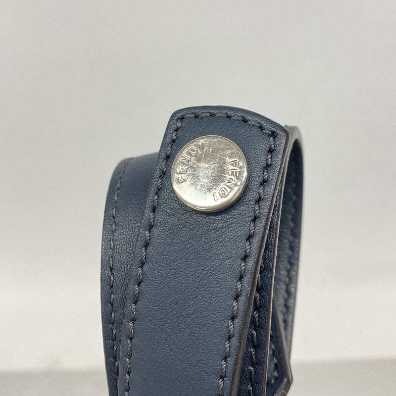 【6ic3371】フェンディ ハンドバッグ バイザウェイ レザー ネイビー ブラウン シルバー金具 2wayバッグ【中古】レディース