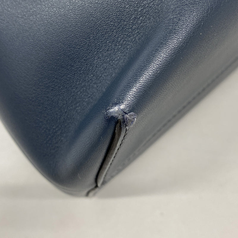 【6ic3371】フェンディ ハンドバッグ バイザウェイ レザー ネイビー ブラウン シルバー金具 2wayバッグ【中古】レディース