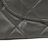 【6ic3374】シャネル ショルダーバッグ マトラッセ Wチェーン ラムスキン ブラック ゴールド金具【中古】レディース