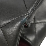 【6ic3374】シャネル ショルダーバッグ マトラッセ Wチェーン ラムスキン ブラック ゴールド金具【中古】レディース