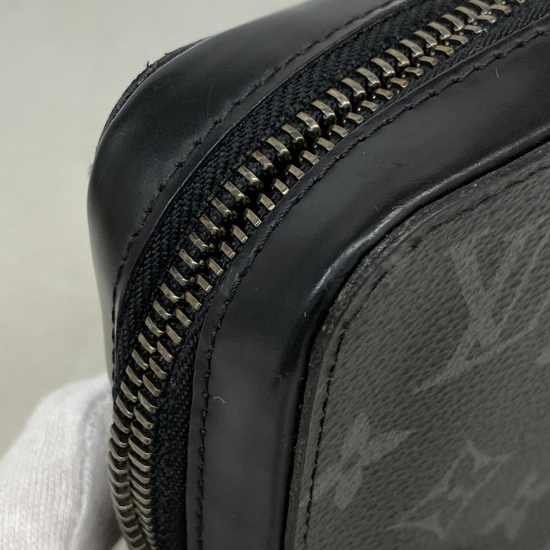 【6ic3385】ルイヴィトン 長財布 モノグラム・エクリプス ジッピーXL M61698 ブラック【中古】メンズ