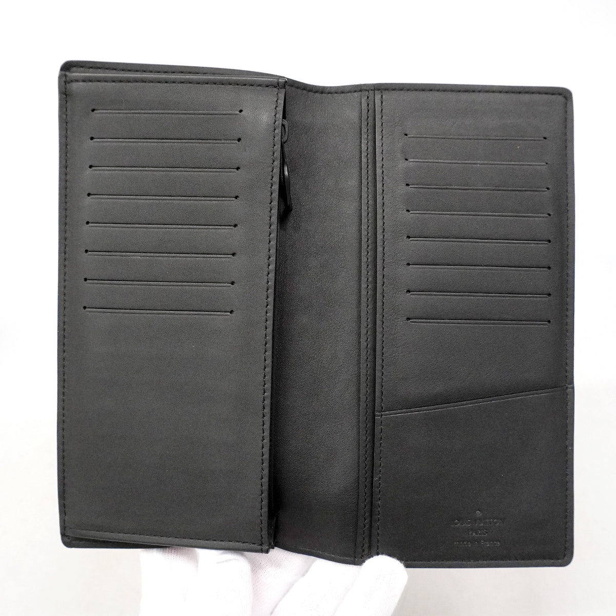 【6ic3394】ルイヴィトン 長財布 モノグラム・トリヨン ポルトフォイユブラザ M69038 ブラック【中古】メンズ