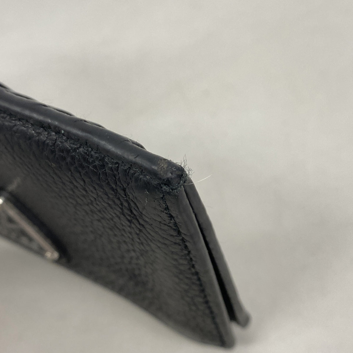 【6ic3397】プラダ コインケース レザー ブラック シルバー金具【中古】メンズ レディース ユニセックス