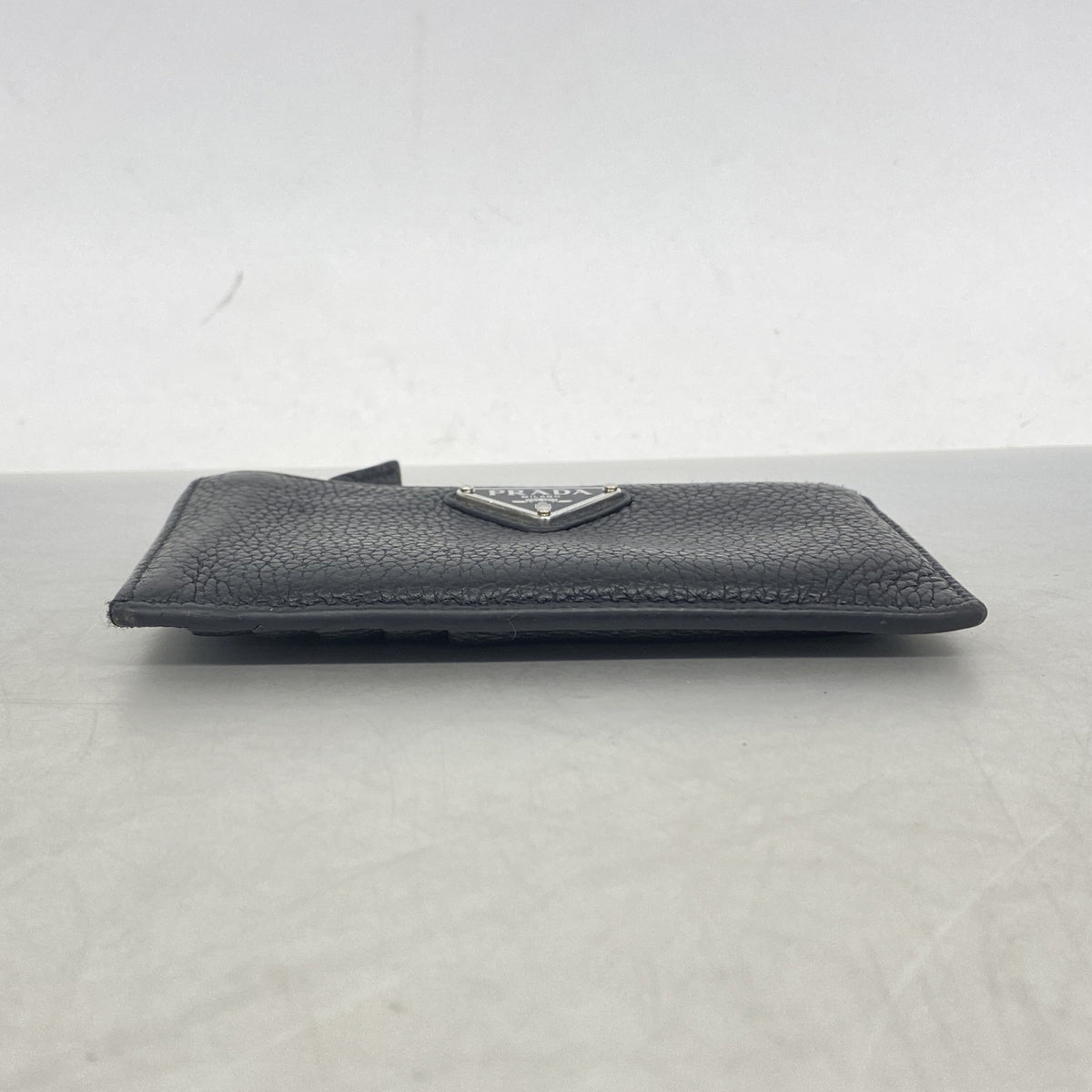 【6ic3397】プラダ コインケース レザー ブラック シルバー金具【中古】メンズ レディース ユニセックス
