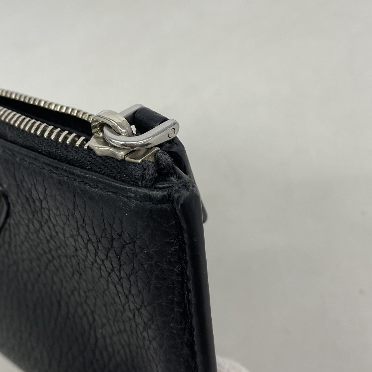 【6ic3397】プラダ コインケース レザー ブラック シルバー金具【中古】メンズ レディース ユニセックス