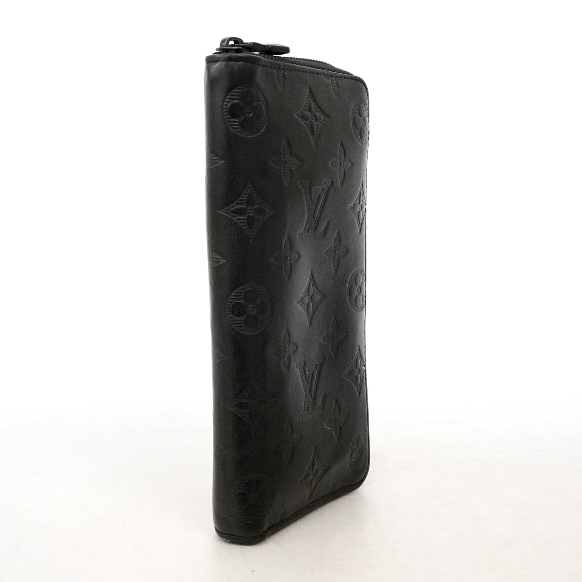 【6ic3414】ルイヴィトン 長財布 モノグラム・シャドウ ジッピーウォレットヴェルティカル M62902 ブラック【中古】メンズ