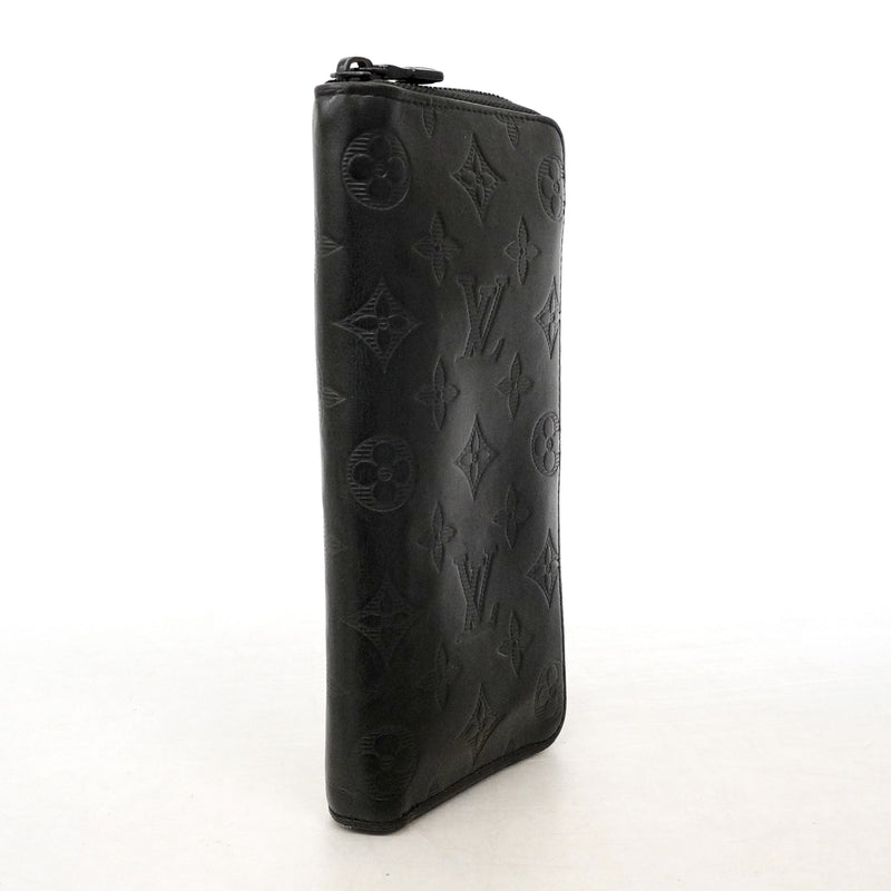 【6ic3414】ルイヴィトン 長財布 モノグラム・シャドウ ジッピーウォレットヴェルティカル M62902 ブラック【中古】メンズ