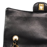 【6ic3422】シャネル ショルダーバッグ マトラッセ Wフラップ Wチェーン ブラック ゴールド金具【中古】レディース